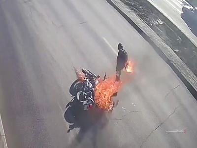 MOTORCYCLISTED AFTER FALLING FROM HIS BIKE WEIRD ACCIDENT (Best Quality) 