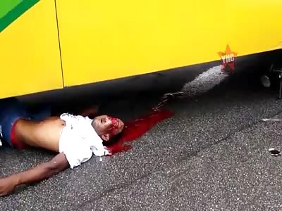 motherfucker blew his head off getting smashed by bus