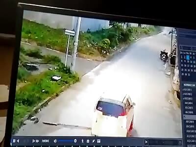 CCTV. accident with fatal victim 