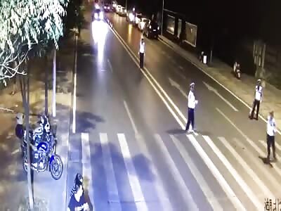 traffic policeman is run over by drunk driver 