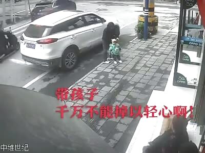Girl is crushed by car 