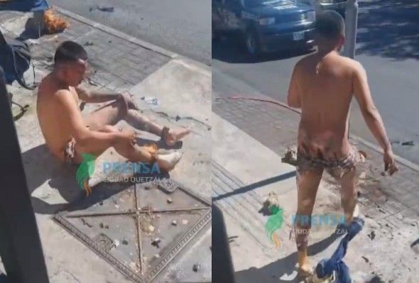 Criminal Stripped And Set On Fire On Busy Street..