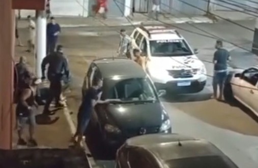 HE ASSAULTED THE POLICEMAN AND BUTTONED UP HIS WOODEN JACKET