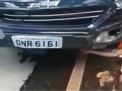 Brutal car vs pedestrian accident !!
