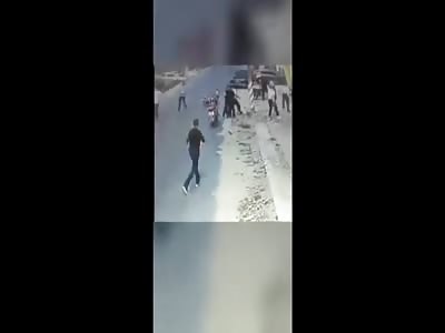 MAN USES HIS SUV IN A FIGHT