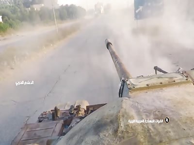GoPro Cam Of Libyan T-54/5 Clearing Areas Held By Enemies In S.Tripoli