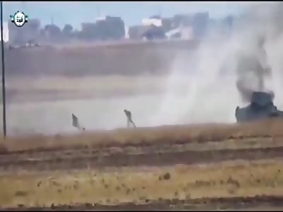 Turkish ATGM Direct Hit On SDF Humvee 