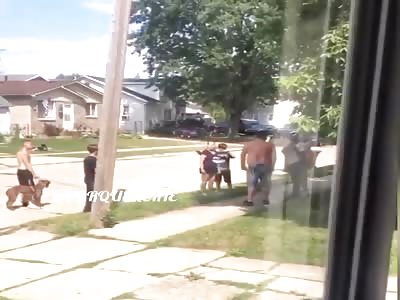 Lone Black Man Gets Jumped By Group And Gets Dog Sicced On Him