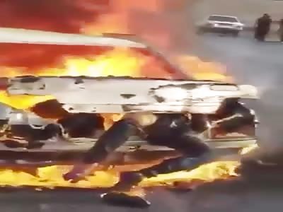 Aftermath Of Iranian Checkpoint Killing Shows Charred Remains 