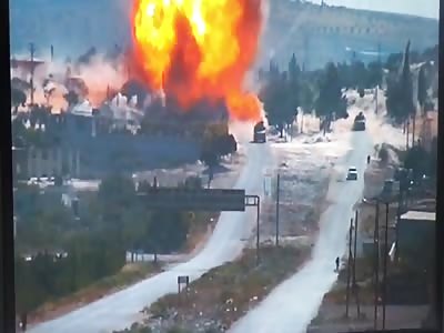 Giant IED Explodes On Russian Convoy 