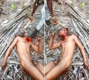 Naked African Man Is Savagely Killed With Hatchet Blows To The Head