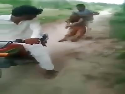 Tortured By Getting Dragged Behind Motorcycle