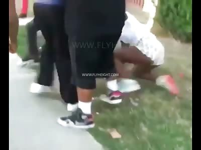 Dude Gets Knocked Out In Front Of His Crying Girlfrined 