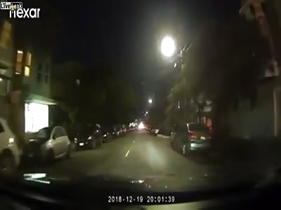 Woman hit man off motorcycle