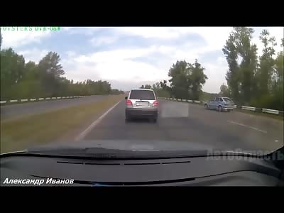Dude Oblivious To Accident Ahead