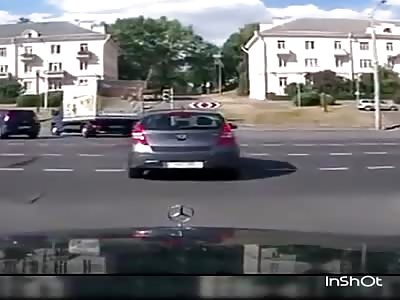 Two men run over