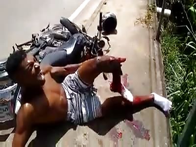 Thugs die and one loses his leg in an accident fleeing from the police crash back truck
