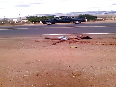Serious motorcycle accident..Bodies Strewn over the Highway 