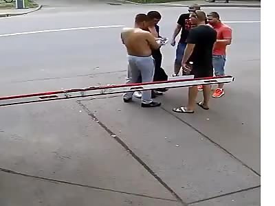 Russian beats and knocks out 2 gay men