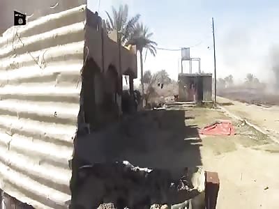 Isis soldiers in a battle on the battlefield a filming own death