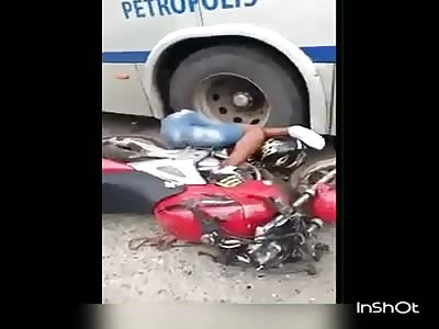 Man gets hit by truck on his motorcycle