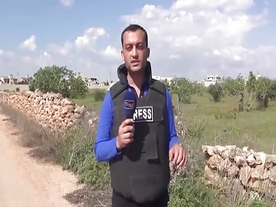 Reporter takes a shot in the face of a sniper