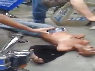 Thief beaten in herrera cilbao