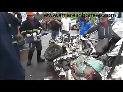 accident Accident man cut to half