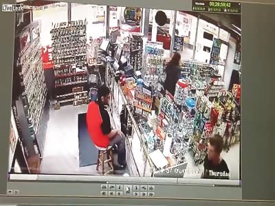 Surveillance Video Shows Suspect Stabbing Convenience Store Clerk
