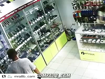 Man beating woman