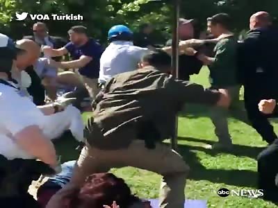 pro-Erdogan Turkish Embassy Staff beating human rights protesters in Washington, D.C.