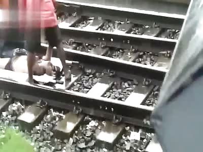 Accident in line train