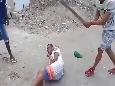  Beating with sticks for stealing 