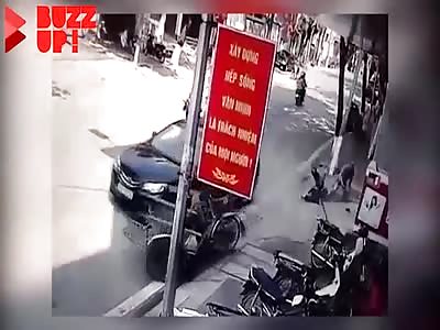 man hit by car