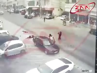 horrific accident arrested by car