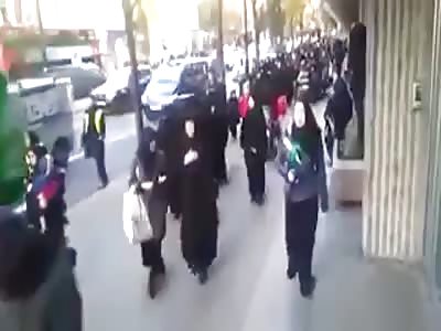 Muslims Marching Through The Streets Of London. 