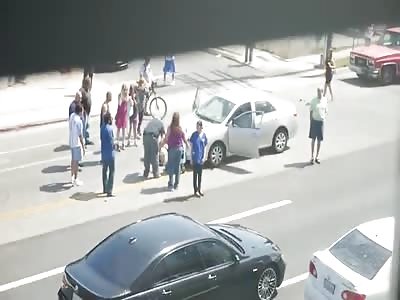 Kid gets hit by car