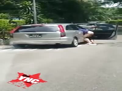 taiwanese man takes a shit out side his car