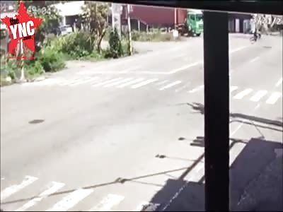 man gets crushed by a truck