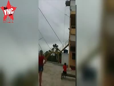 man jumps to his death after a rope broke on a ride he was on 