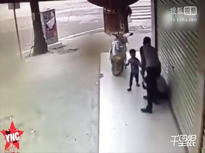 a man beats his wife half to death in-front of there son no one helps her