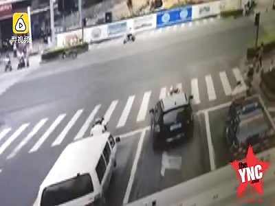 a man runs over two on a  motorcycle bike by mistake one died