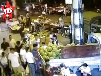 part of a wall falls on three people at a market  two died 