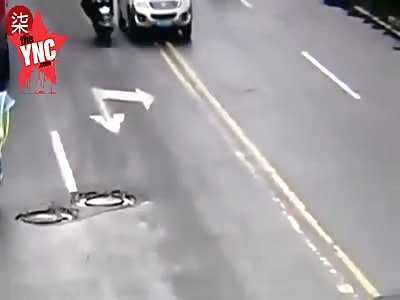 mans head crushed by a suv