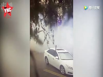 SUV explodes 