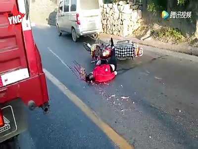 electric car driver head got crushed