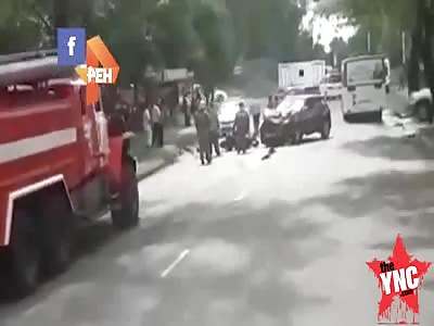 brutal accident in Khabarovsk Russia 