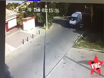 In Genichesk  Russia two motorcyclists collided with each other