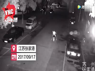 drunk electric car driver gets crushed
