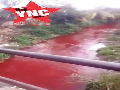 a river in Ghana mysteriously turns Biblical Blood Red